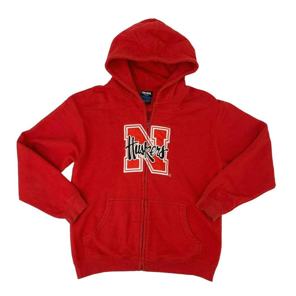 Nebraska Cornhuskers Full Zip Hoodie Kids Youth Size 16/18 Full Zip Sweatshirt